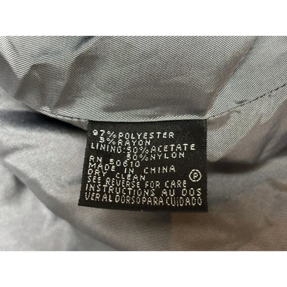 Kasper Blazer Suit Jacket Womens Size 12 Black with Zig-Zag Pinstripes Casual - Picture 6 of 8